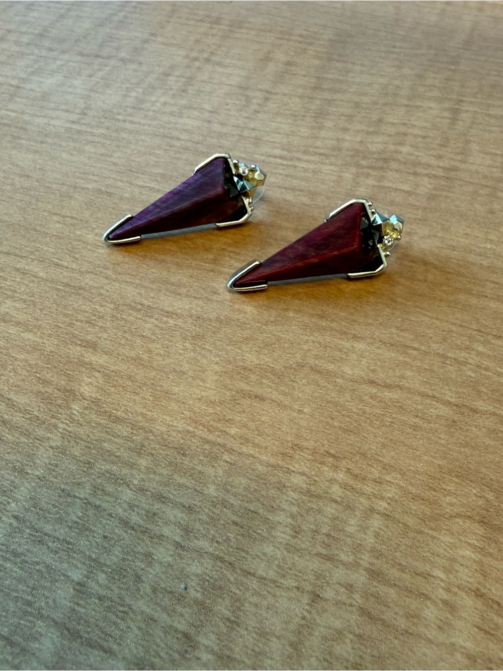 Kendra Scott Honor Stud Earrings Bordeaux Tiger’s Eye